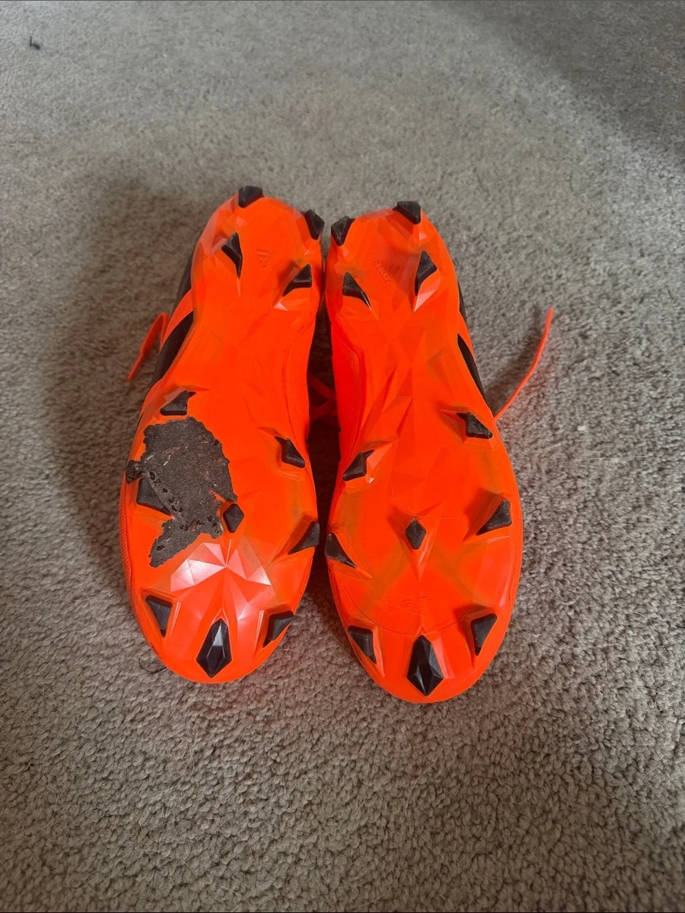 Bright Orange Predator Cleats